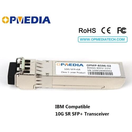IBM compatible 10Gb/s SR transceiver,10G 850nm 300m SFP+ SR optical module with duplex LC connector and DDM function ,MMF