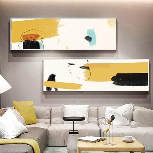 Modern Abstract Oil Painting Light Blue Canvas Painting Print Poster Wall Painting Art for Bedroom Living Room Home Decoration