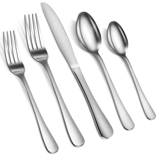 7.3" Dinner Spoon Food Grade 304 Stainless Steel tableware Silverware Tablespoon Knife Fork Rust Resistant Dishwasher Safe