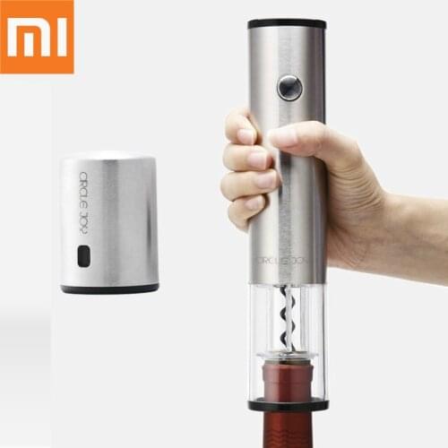 Oringnal Xiaomi Mijia Smart Stainless Steel Plug Red Wine Stopper/Fast Decanter/Automatic Wine Bottle Opener Electric Corkscrew