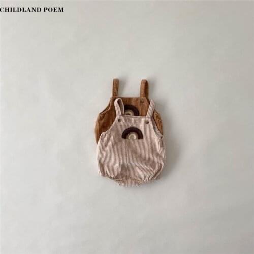 Spring Baby Overalls Newborn Baby Romper Jumpsuit Rainbow Corduroy Infant Toddler Girl Boy Romper Playsuit Baby Jumpsuit Onesie