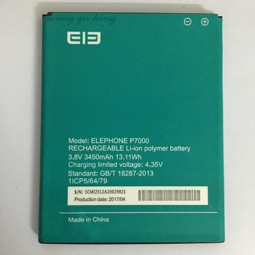 High Quality New Battery Elephone P7000 3450Mah elephant P7000 battery accessories 3.8V Li-ion Mobile Phone Batteries