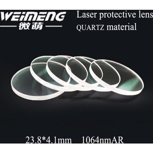 Weimeng Laser Protective lens windows mirrors quartz 23.8*4.1mm 1064 plano For laser cutting welding machine 3000W