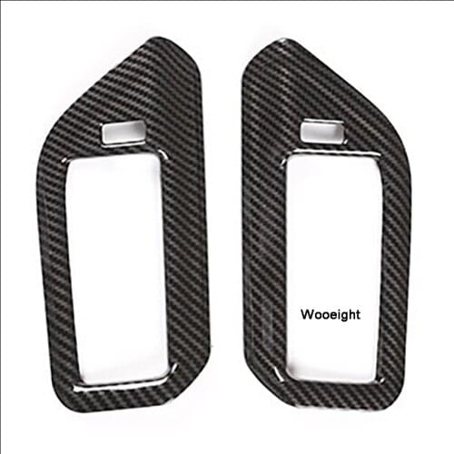 Wooeight 2Pcs ABS Rear B-pillar Air Vent Outlet Frame Decoration Cover Trim Carbon Fiber Style Sticker fit for BMW X5 2019