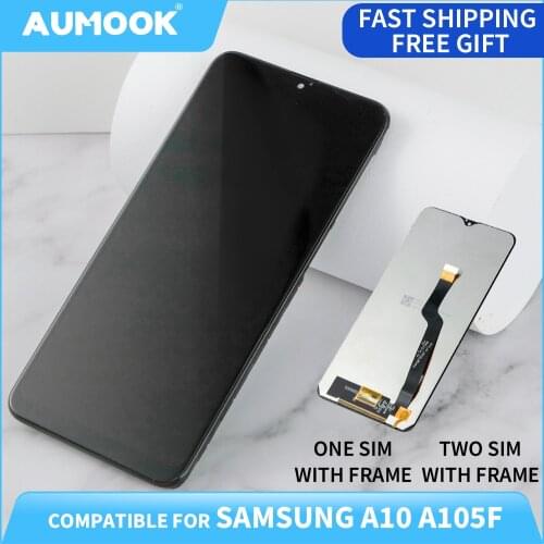 Pantalla LCD For Samsung Galaxy A10 A105 LCD Display Touch Screen with Frame Digitizer Assembly Replacement For SM-A105 M10 LCD
