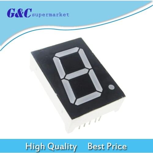1 Pcs Common Cathode 10 Pin 1 Bit 7 Segment 1" Red LED Display Digital Tube