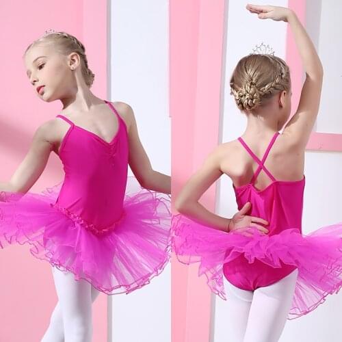 2021 Newest Vestido de Ballet de 7 colores para niñas, Ropa de baile para niñas, trajes de Ballet para bailar leotardo chica