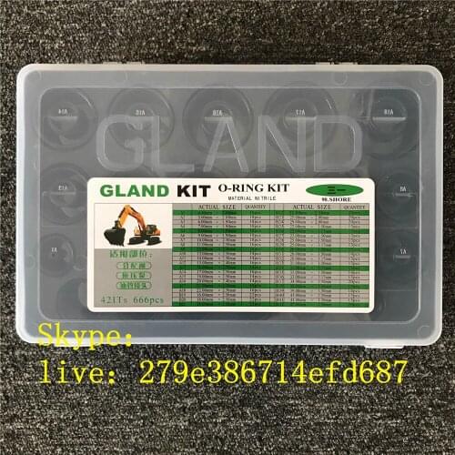 Excavator accessories SANY O-ring Universal model car accessories FOR SANY65/75/135/215/235/335 Excavator oil seal O-ring 666PCS