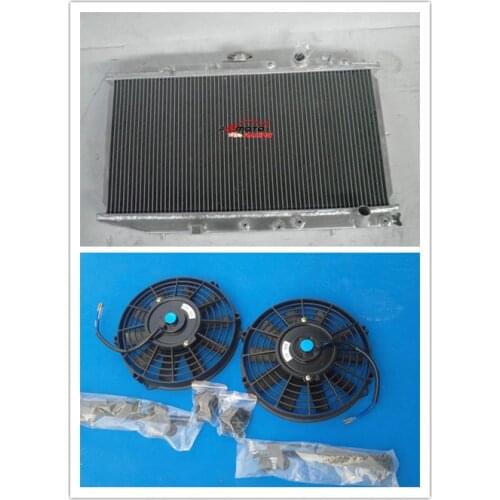 Aluminum Radiator + Fan For 1988-1991 1989 1990 1991 Honda Civic CRX CR-X 1.5L 1.6L MT