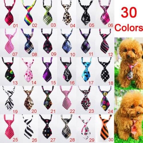 Free Shipping Pet Dog Bow ties Mix Colors Handmade Adjustable Pet Dog Ties Pet Bow Ties Cat Neckties