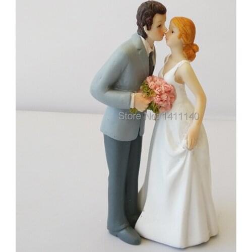 Free shipping Romantic Wedding Cake Toppers White Wedding Cake Toppers Supplies decorations
