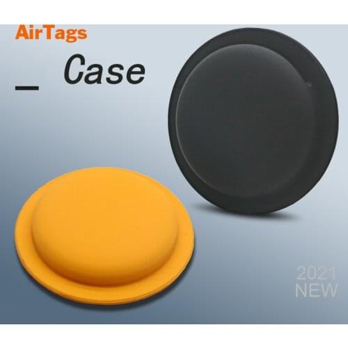 For Apple Airtag Tracker Soft Silicone Case Anti-lost Protective Sleeve Shell Back Adhesive Mount Cover Protector Accessories