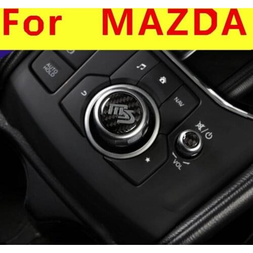 For Mazda MX-30 Interiors System car Gear shift Knob Switch Button Cover Trim Styling Sticker carbon fiber auto decoration