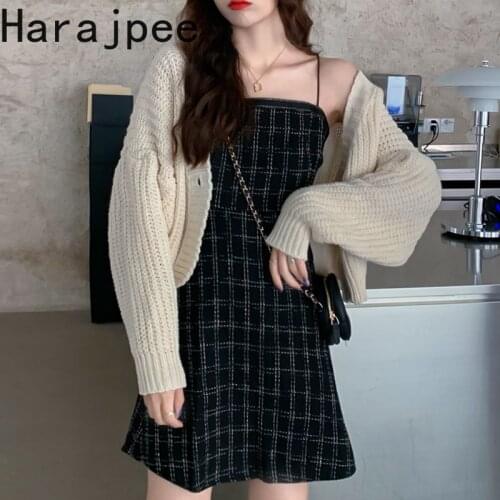Модные платья в клетку Harajpee China At AliExpress