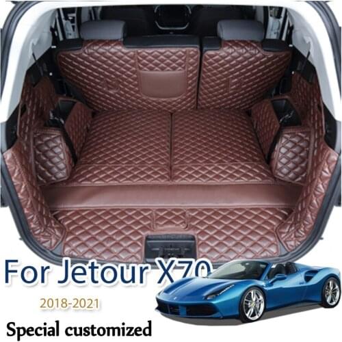 Car styling liners Trunk Mats Cargo Liner for Jetour X70 2018 2019 2020 2021 Cargo Rear Carpet Tray Protector Accessories Mats