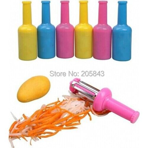 Kitchen Beer Bottle Shape Spiral Slicer Peeler Fruits Vegetables Grater 1PCS
