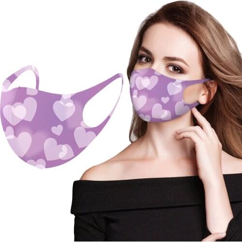 Valentines Day Face Mask Wrap Adult Women Man Masks Skin Care Reusable cubre bocas lavable mask for face fashion Mouth Cover