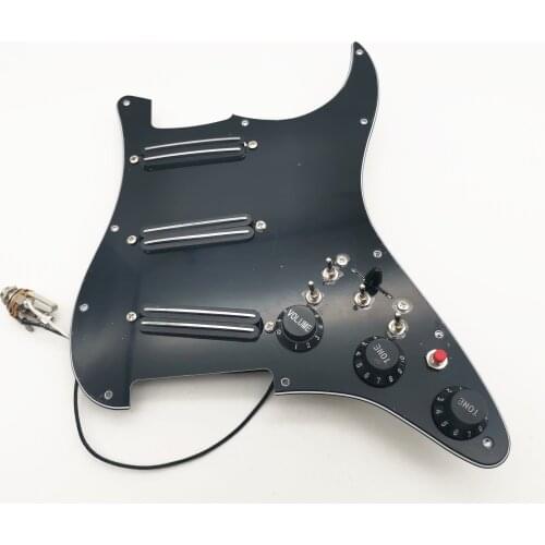 Multifunction Double Capacitor Guitar Pickguard Pickups Humbucker Hot Track SSS Guitar Wiring Harness Push-Pull Pots Fits ST