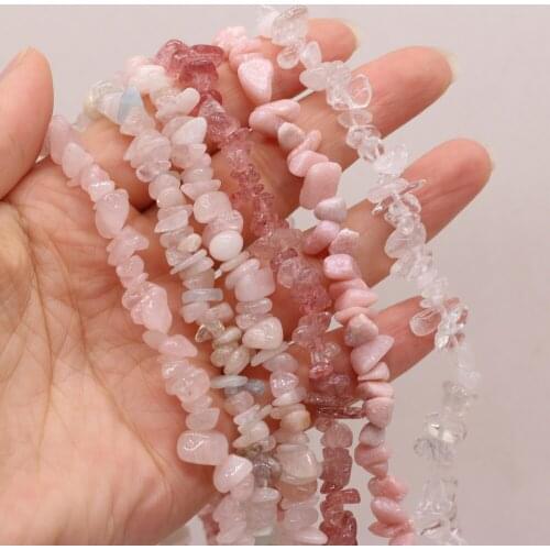 Natural Strawberry Quartzs Gravel Beads Irregular Morgans Loose Stone Beads For Jewelry Making DIY Necklace Bracelet 5-8mm