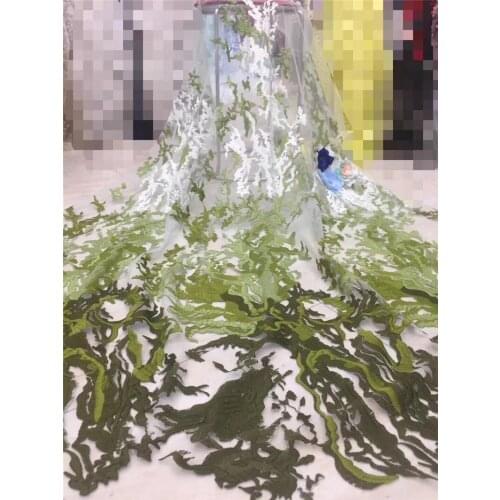 Wholesale BZL-4.2101 African French Net Lace Fabric 5y High Quality embroidered Tulle Lace Fabric