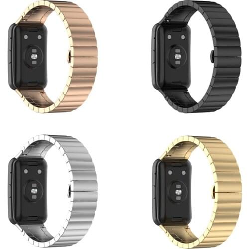 Stainless Steel Strap For HUAWEI Watch Fit TIA-B09 Smart Watch Band Replacement Bracelet Metal Wrist band for huawei fit correa