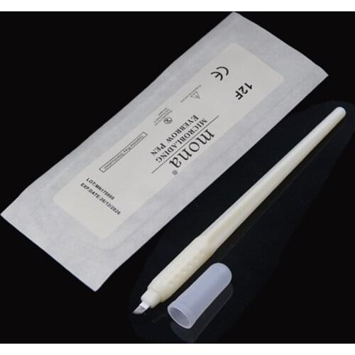 2pcs Disposable Manual Eyebrow Microblading Pen With 12/14/18U Needles Blade Manual Microblade Needle Tools
