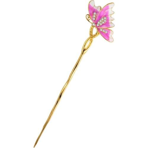 Silver 925 Butterfly Hair Sticks Women Accessories For Jewelry Vintage Wedding China Hanfu Girls Decoration Hair Ornaments 2021