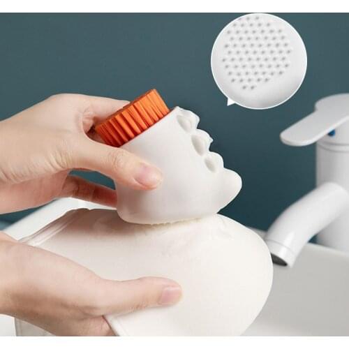 Cartoon Dinosaur Laundry Brush Cleaning Supplies Brush Cleaner Bathroom Accessories Silicone Brush Household Items Home Supplies