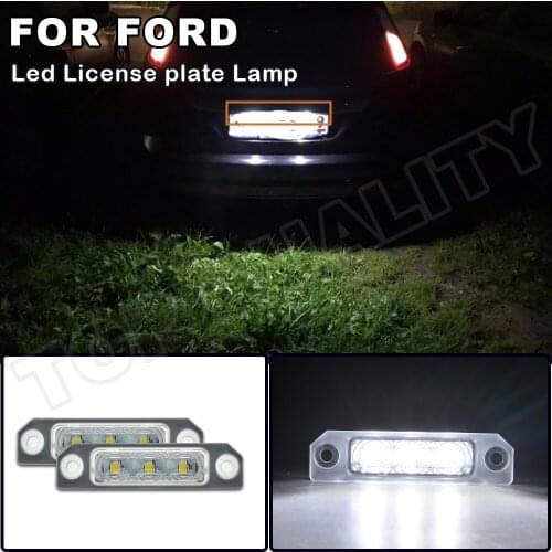 2PCS Car License Plate Light 12V LED Number Lamps For Ford Focus 08-11 Fusion 06-12 Mustang Taurus Flex Merucry Milan Sable