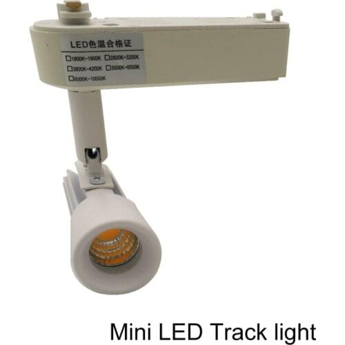 Mini LED Track Light COB 5W Rail Lights For Kitchen Fixed Clothing Shoes Shops Stores Track Lighting 900lm Single Three Phase