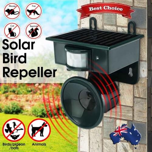 Solar Ultrasonic Pest Repeller High Power Electronic Bird Repeller Sound Pest Animal Expel Dog Analog Alarm Rodent Pigeon Mice