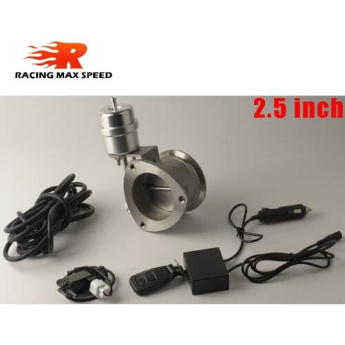 Universal 1 Set New Car Vacuum Exhaust Cutout Valve 2.5'' 63mm Open Style Wireless Remote Controller Set