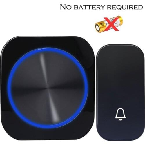 Waterproof Wireless DoorBell Self Powered Long Distance Night Light Door Bell Smart Home No Battery Required Automation Modules