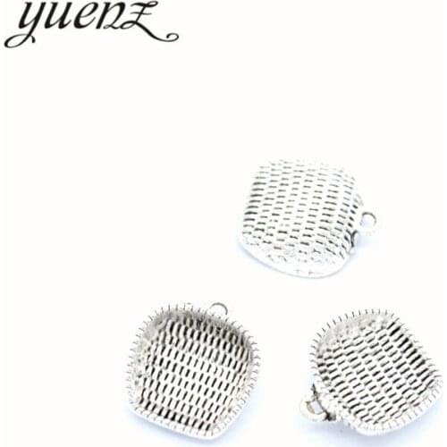 YuenZ 20pcs Antique Silver color dustpan Charms Metal Pendants Jewelry Making Accessories 15*13mm J427
