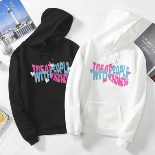 SUNOWE Treat People With Kindness Fun Hoodie Sweatshirt Vintage letter Print Styles Hoodie Streetwear Harajuku Women Clothes