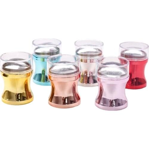 1pcs silicone nail stamper new nail art 2021manicura francesa 6 colors 3d silicone nail art mode silicone stamp for french tip