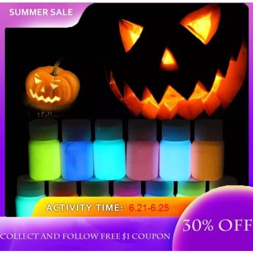 13 Colors Super Bright Luminous Epoxy Resin Pigment Glow in The Dark Liquid Colorant Body Art UV Body Paint Set