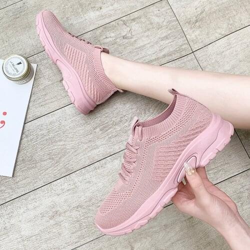 2020 Fashion Soft Womens Sport Shoes Female Brand Sneakers Woman Running Shoes Breathable Antislip Light Flatsfree-shipping