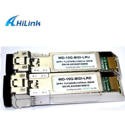 3Pairs/Lot) SFP+ Optical Module 10G SFP BIDI Tx1330nm/Rx1270 Tx1270nm/Rx1330nm 20km SFP Transceivers