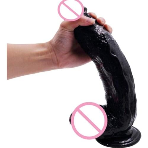 30Cm Black Huge Dildos Giant Flesh Big Realistic Dildo Sex Product For Women With Strong Suction Cup Adult Sex Toys Strap On