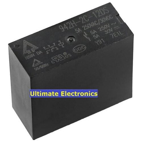 5PCS 942H-2C-12DS 12vdc 5a250vac 8 feet two open two closed