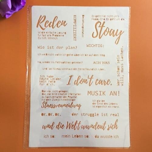 A4 English inspirational blessings wall stencil, scrapbook, embossing album, decorative, paper card template drawing stencils