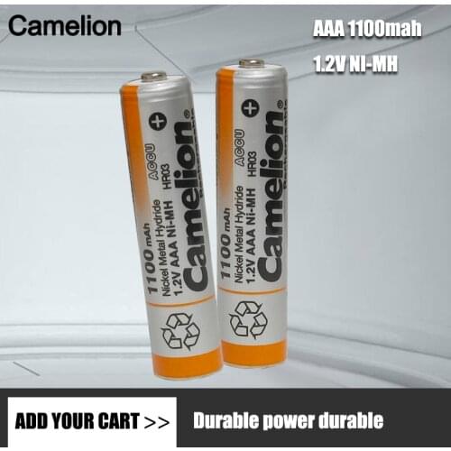 Camelion 1.2V 1100mah AAA Battery alkaline Rechargeable Battery 1100mah 1.2V AAA Battery for Flashlight rechargeable Battery