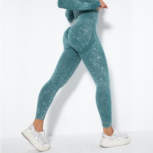 JIANWEILI Sexy Tie dye Push up leggings Buttocks High waist fitness leggings Stretchy Gym Stretch Skinny pants Breathable Sweat