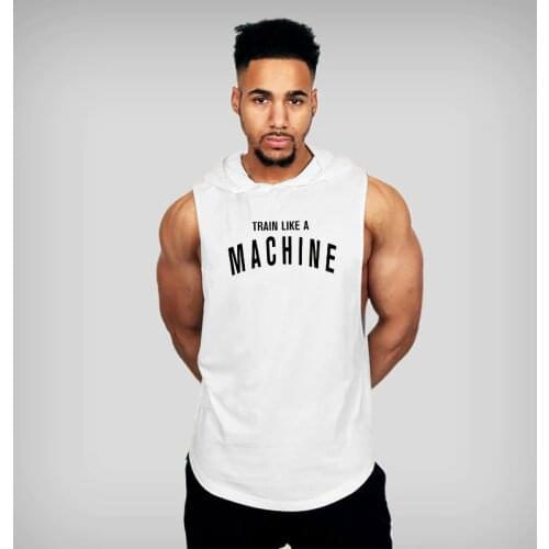 Brand Clothing gyms vest Mens Cotton Hoodie Sweatshirts fitness Mens bodybuilding tank top men Sleeveless hoodies Shirts