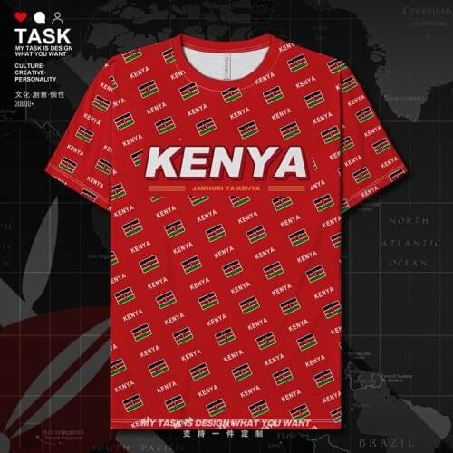 Republic of Kenya Kenyan KEN Quick Dry t shirt shirts Workout Short Sleeve tracksuit Short-sleeved Sportswear summer clothes