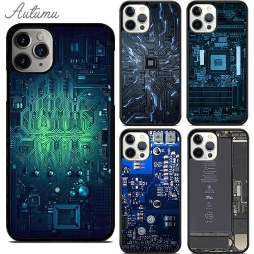 Computer Battery Phone Case for iPhone 11 12 Pro Max mini X XR XS SE 2020 5 6S 7 8 Plus Samsung Galaxy S8 S9 S10 Cover shell