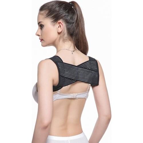 Black Adults Posture Corrector Belt Back Shoulder Brace Shaper Support for Adults Women Girls Kids