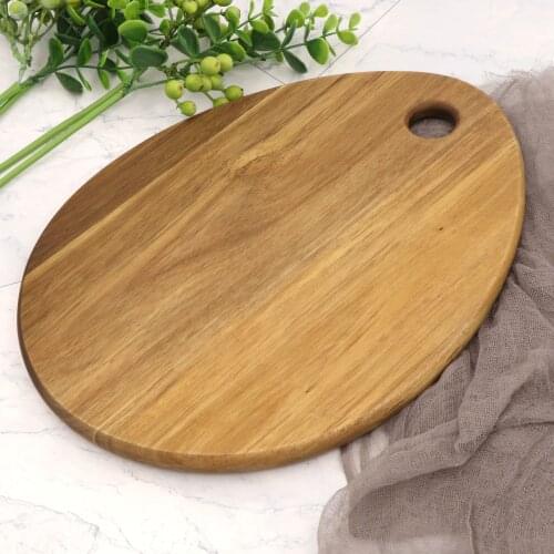 Jaswehome Acacia Wood Cutting Board Hardwood Kitchen Chopping Boards Drop Shape Wooden Fruit Board Kitchen Tools