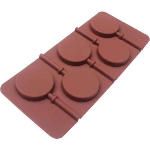 DIY Silicone Round Lollipop Mold Pan Style Chocolate Dessert Moulds Cake Candy Pastry Baking Tool Home Kitchen Supplies
